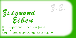 zsigmond eiben business card